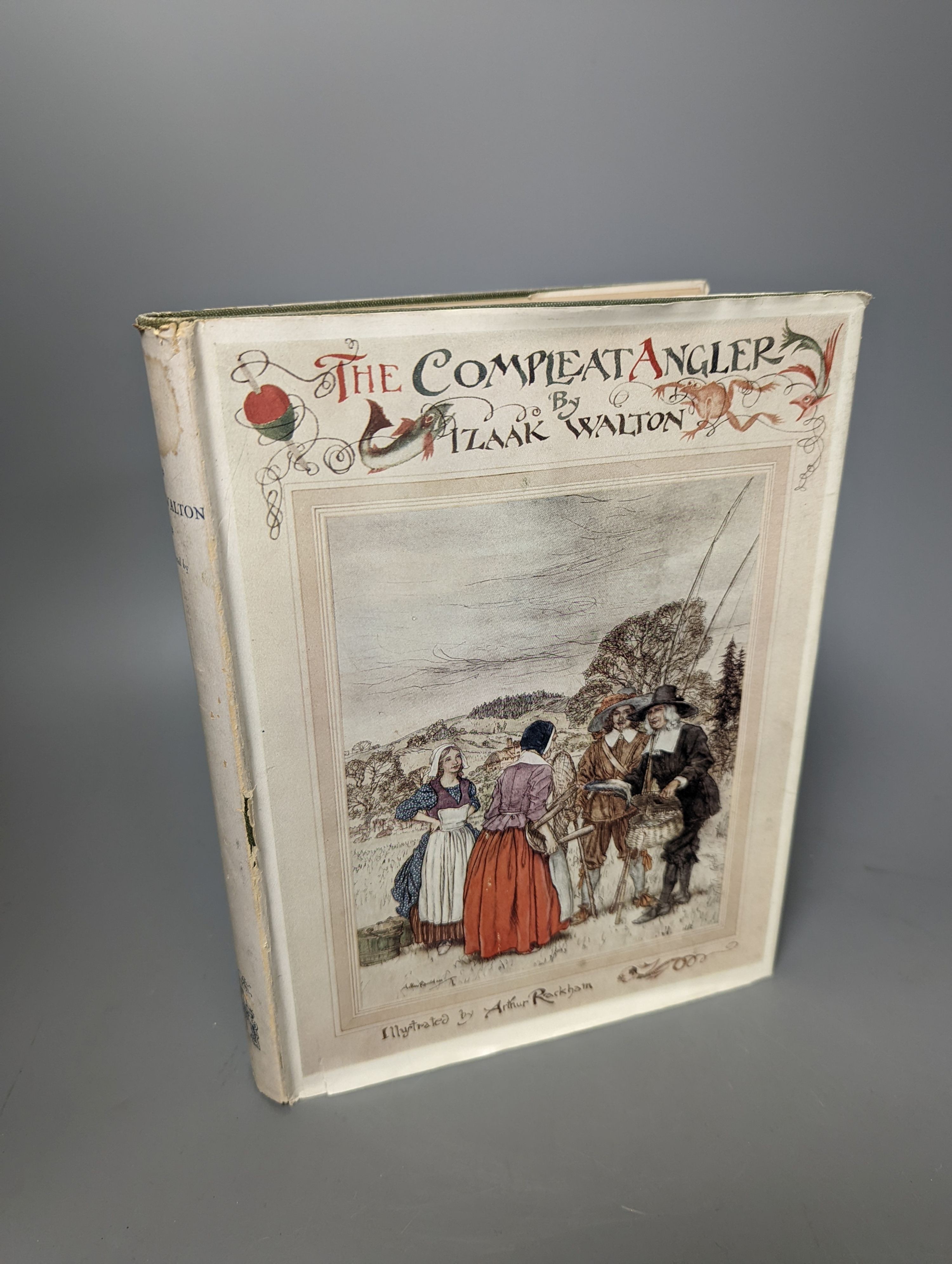 Walton, Izaak - The Compleat Angler, 1 vol, illustrated A. Rackham, 1931, with dust wrapper, and Tanglewood Tales and The King of Irelands Son